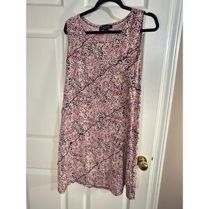Perceptions Petite Women's PXL Sleeveless Abstract Print Dress